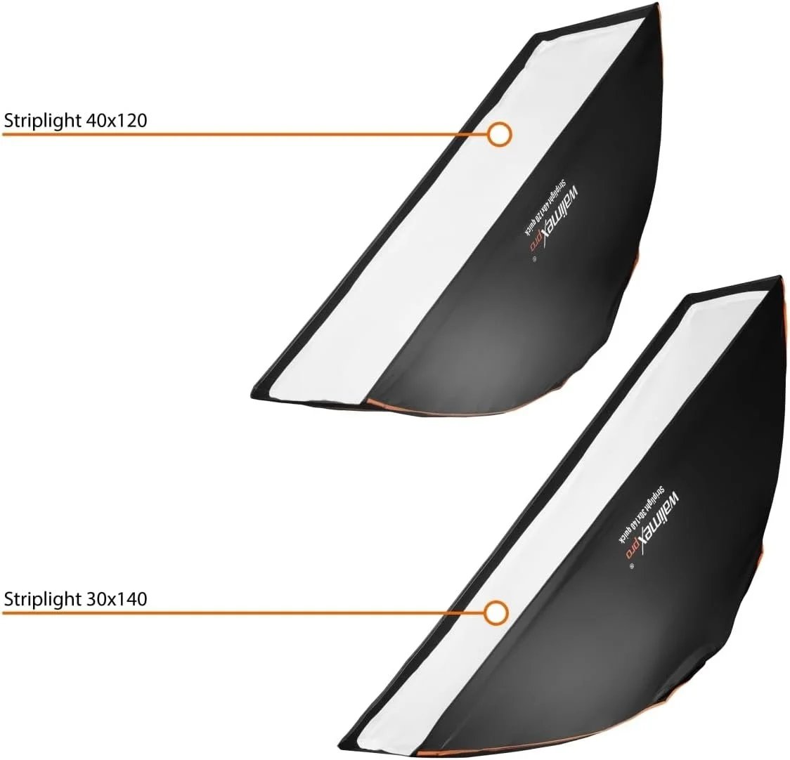 Софтбокс Walimex pro Studio Line Striplight SB QA / 30х140см / Чорний, фото №3