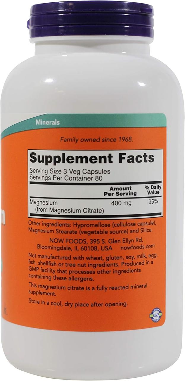 Магний Now Magnesium Citrate 240 caps, фото №2
