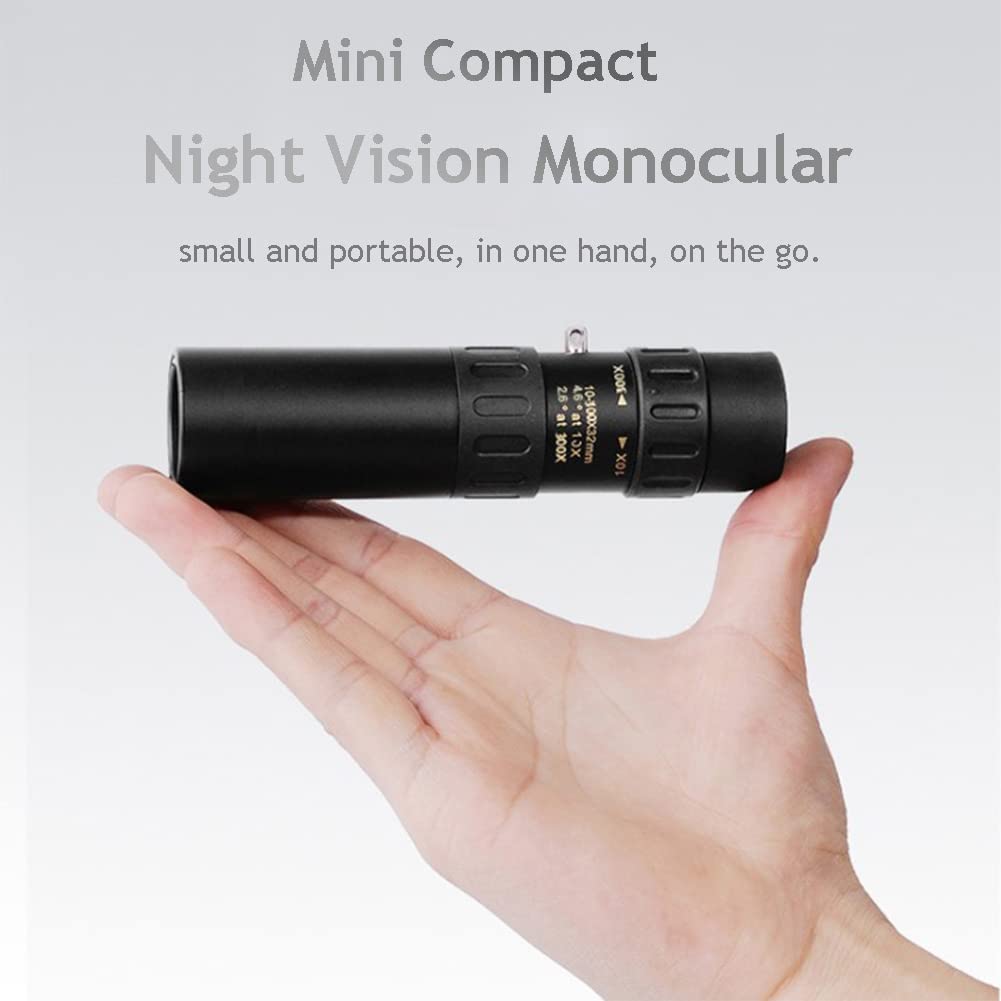 Телескоп Diyeeni 10-30 x 25 HD Munoculars Zoom Spotty ночное видение высокая четкость с окуляром 12 мм черный, фото №7