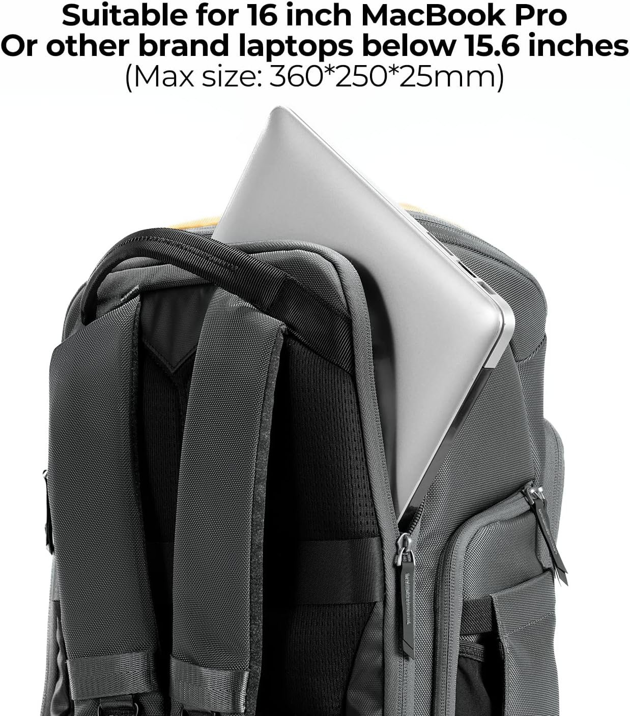 Рюкзак для фотокамери K&F CONCEPT / 29x20x45см / Жовтой-сірий, фото №6