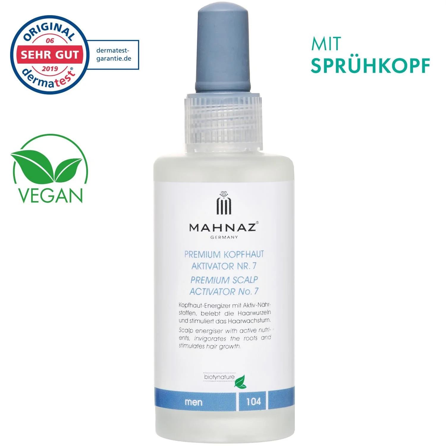 Активатор для шкіри голови MAHNAZ Premium No. 7 Проти випадіння волосся, для зміцнення та стимуляції росту волосся, фото №2 Активатор для шкіри голови MAHNAZ Premium No. 7 Проти випадіння волосся, для зміцнення та стимуляції росту волосся, фото №2
