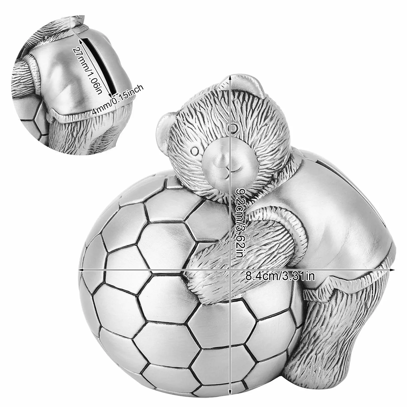 Копилка Медведь с футбольным мячом Сплав, фото №8