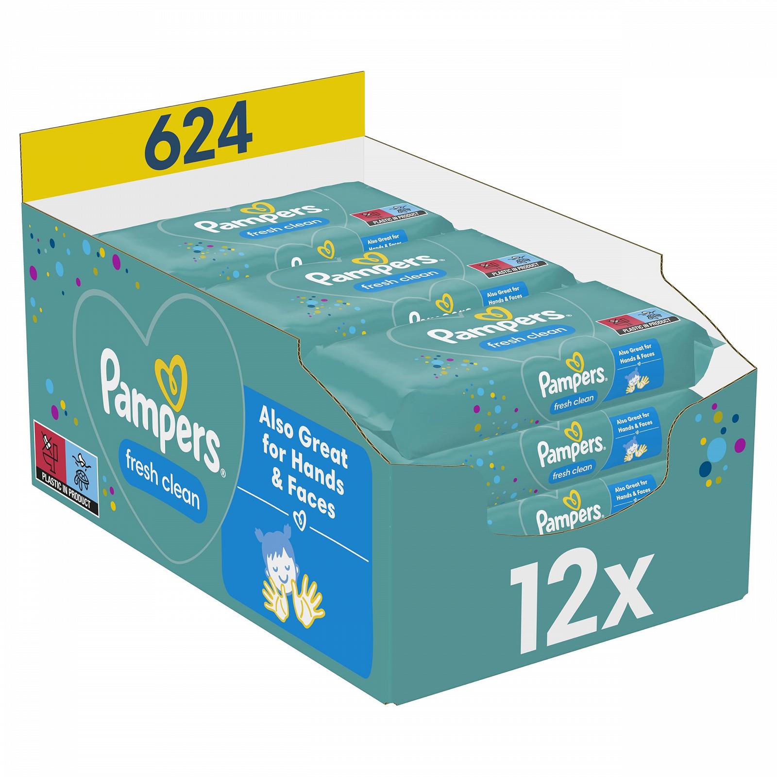 Серветки влажные Pampers Fresh Clean 624 шт, фото №1