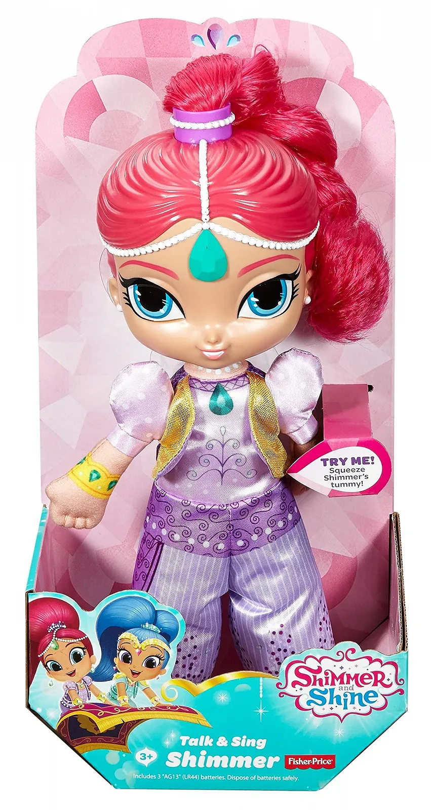 Лялька Fisher-Price Shimmer and Shine DGM06 Nickelodeon Shine, Talk & Sing Shimmer Рожева, фото №4