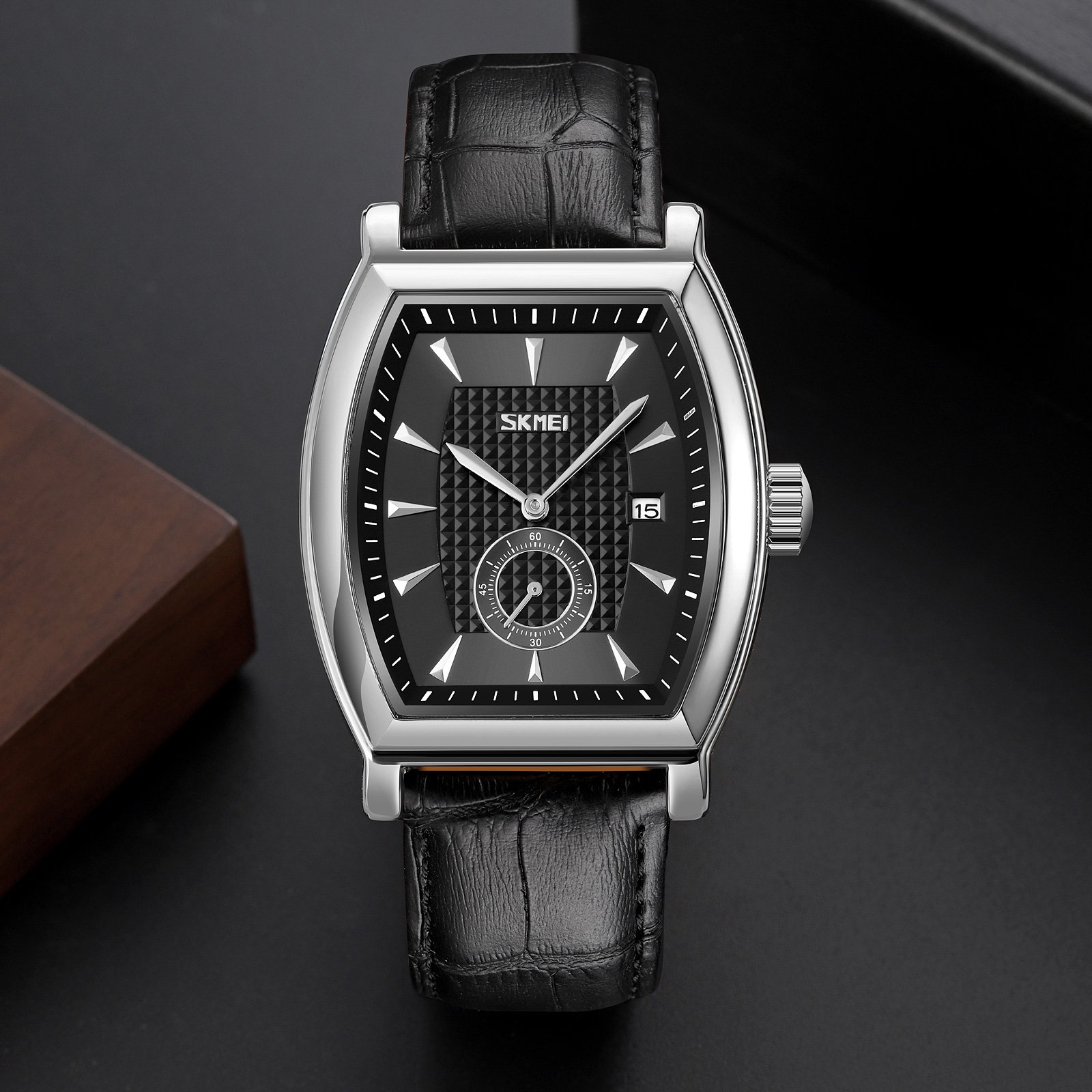 Годинник Skmei 9306SIBK Silver-Black, фото №3