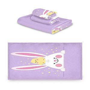 Набір рушників Cute Babbit Chicken 100% бавовна (1 банний рушник, 1 рушник для рук, 1 серветка для вмивання) високоабсорбуючі для дівчаток та дітей - Фото 1