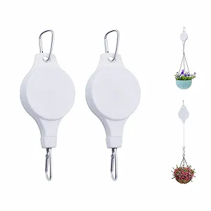 Регулируемые подвесы для растений 2 шт. 1-15 кг белые - Фото 1