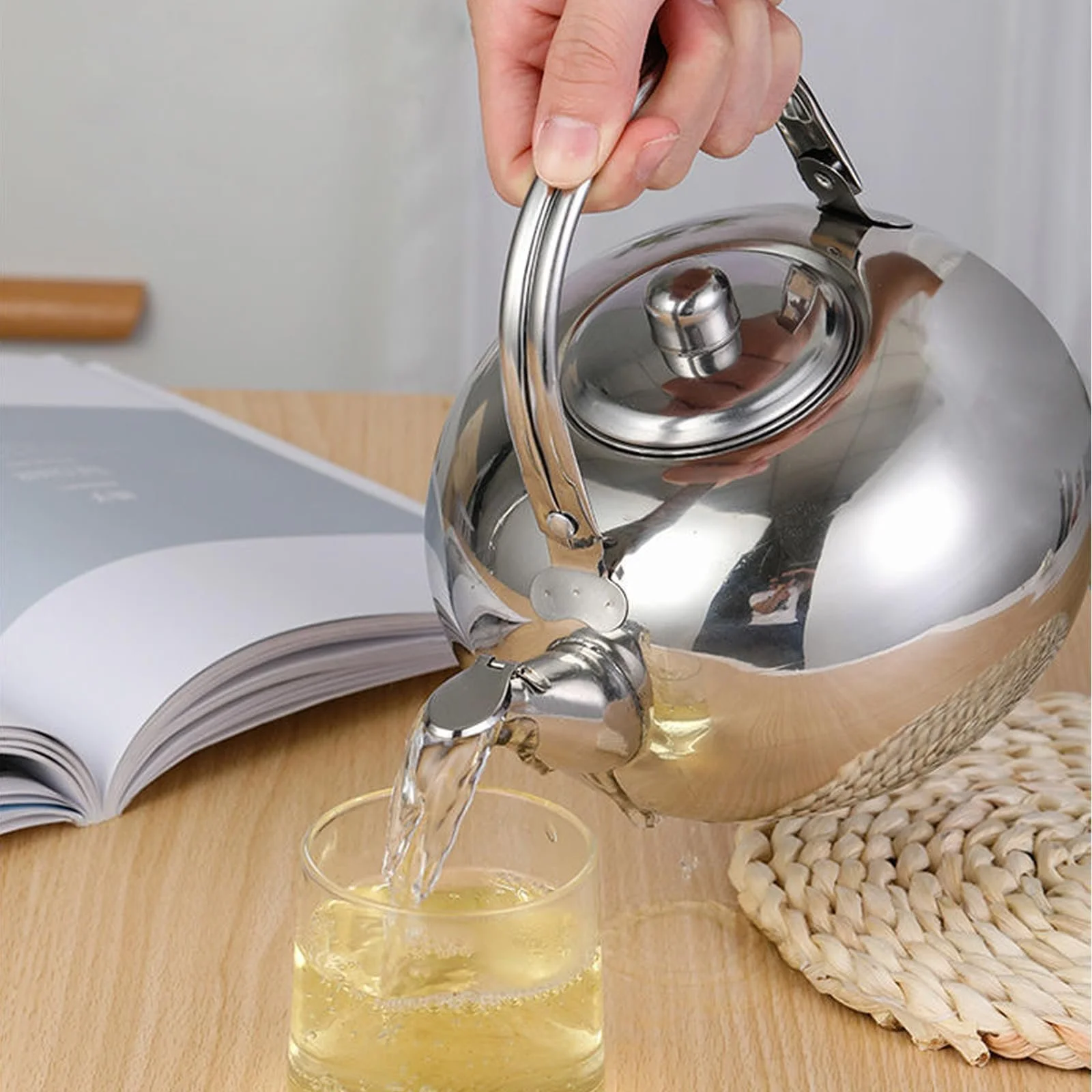 Чайник-заварник Toolzia 2.3L Нержавіюча сталь Срібний, фото №3