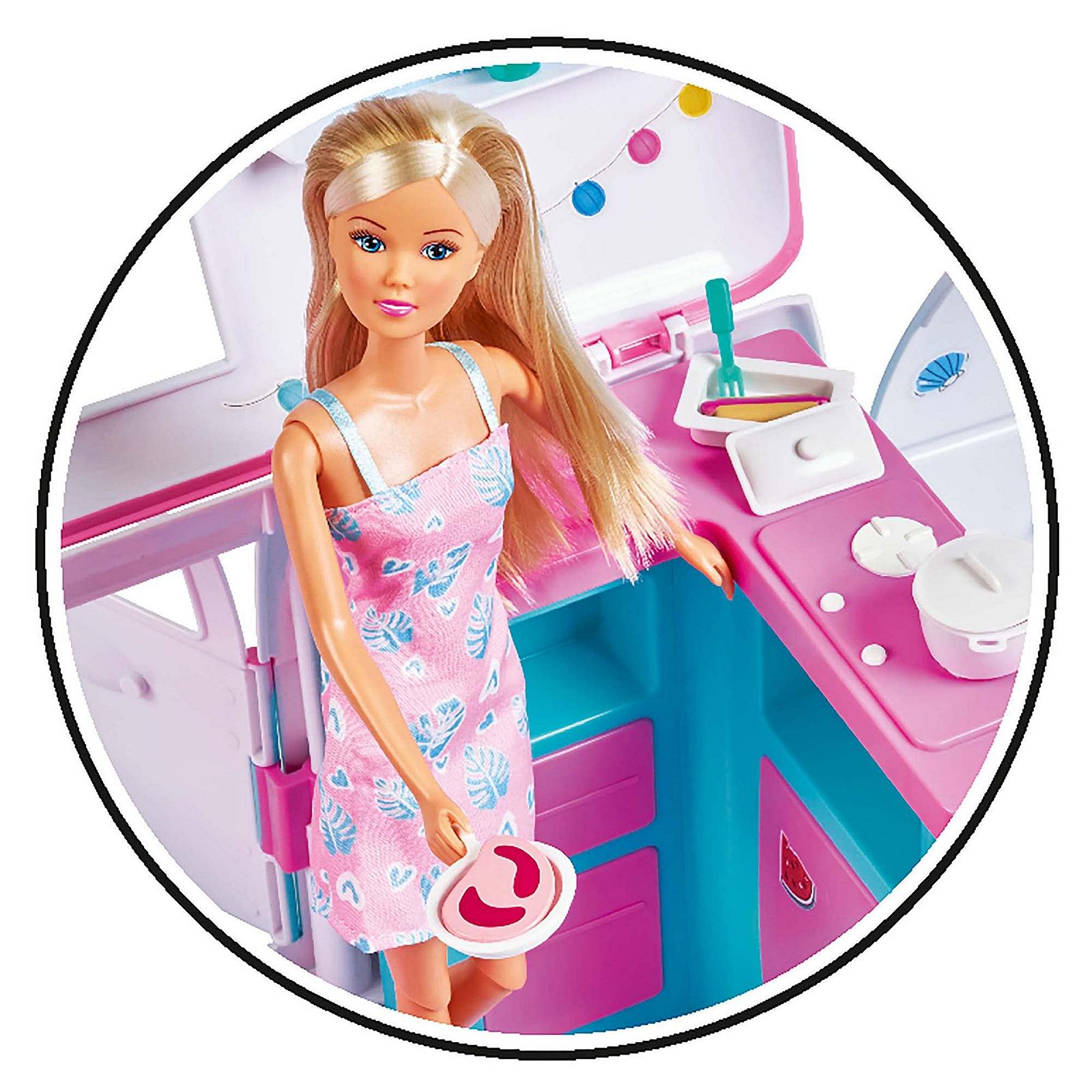Кукла Кемпер Simba Steffi Love Hawaii 105733523 с шарнирным кемпером, включая кухню / зону отдыха / кровать / стол и множество аксессуаров, 51 см, 29 см, от 3 лет, фото №8 Кукла Кемпер Simba Steffi Love Hawaii 105733523 с шарнирным кемпером, включая кухню / зону отдыха / кровать / стол и множество аксессуаров, 51 см, 29 см, от 3 лет, фото №8