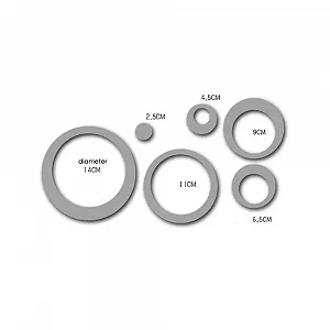 Наклейки на стіну Mirror Circles Round 3D Набір 24 шт. synthetic.ua - Фото 1