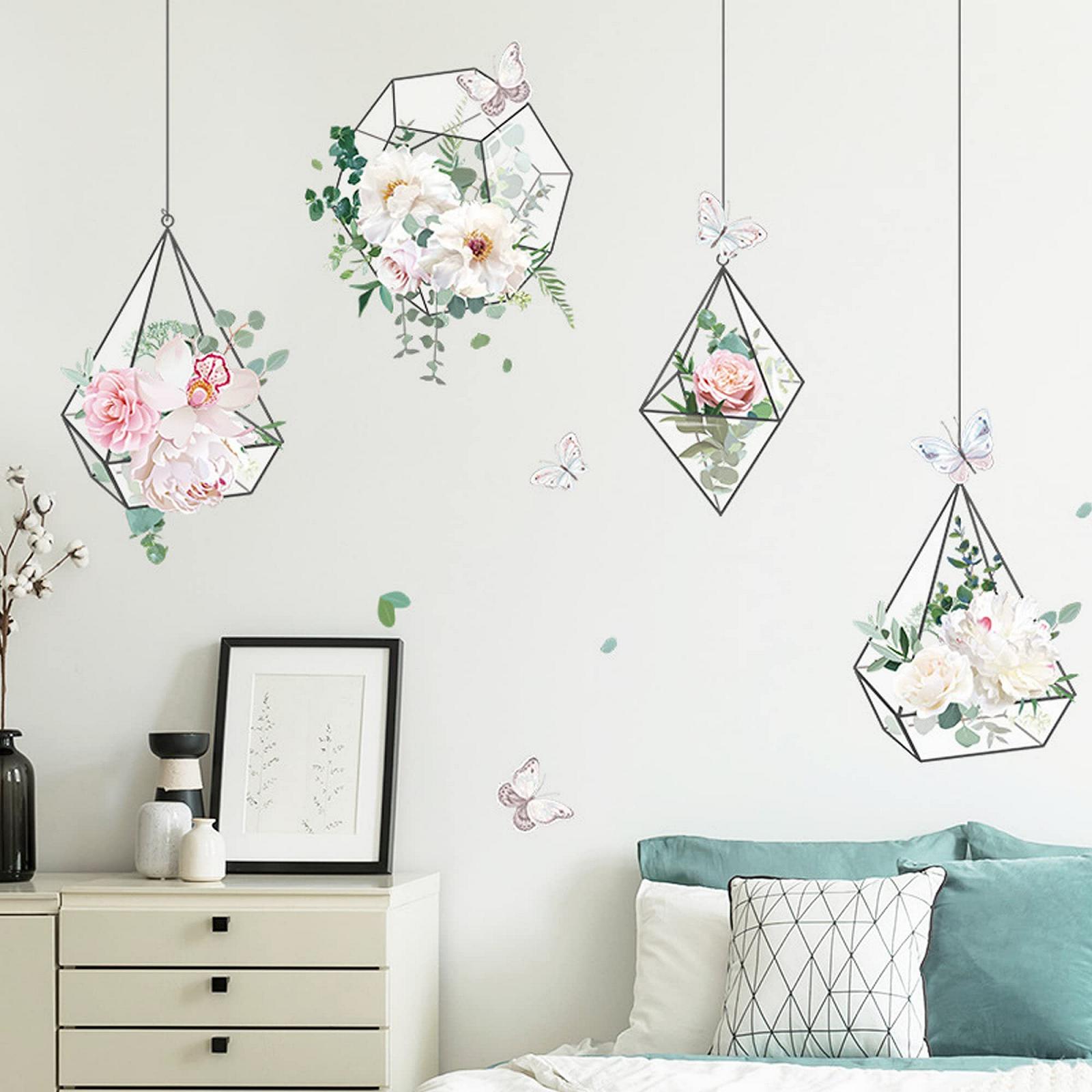 Настінна наклейка Flowers Hanging Watercolour Flower Pot самоклейна, фото №4