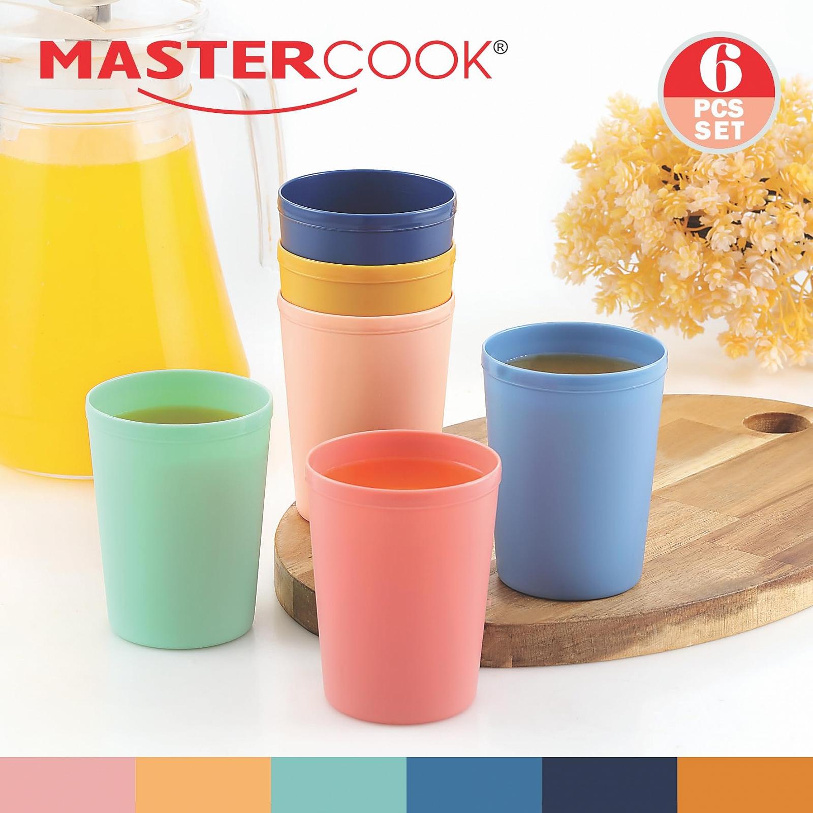 Небиткі штабельовані чашки MASTERCOOK, набір 6 штук, різнокольорові 240 мл, фото №6