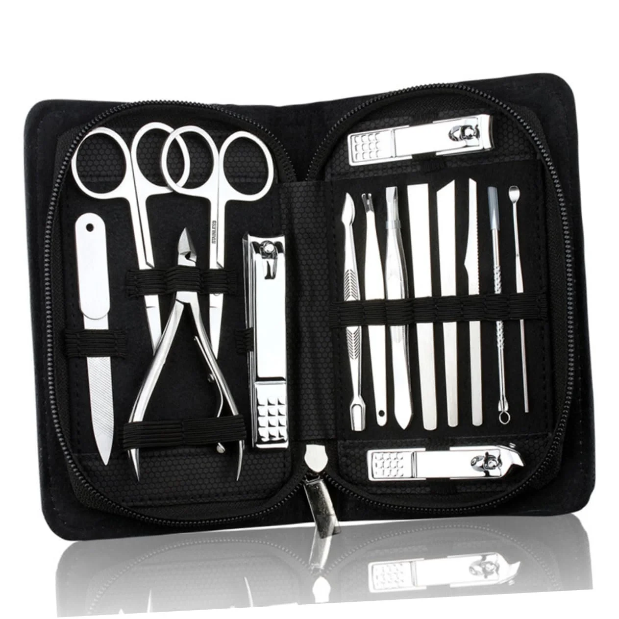 Набор для маникюра CALLARON с триммерами и пилочками для ногтей Черный, фото №7