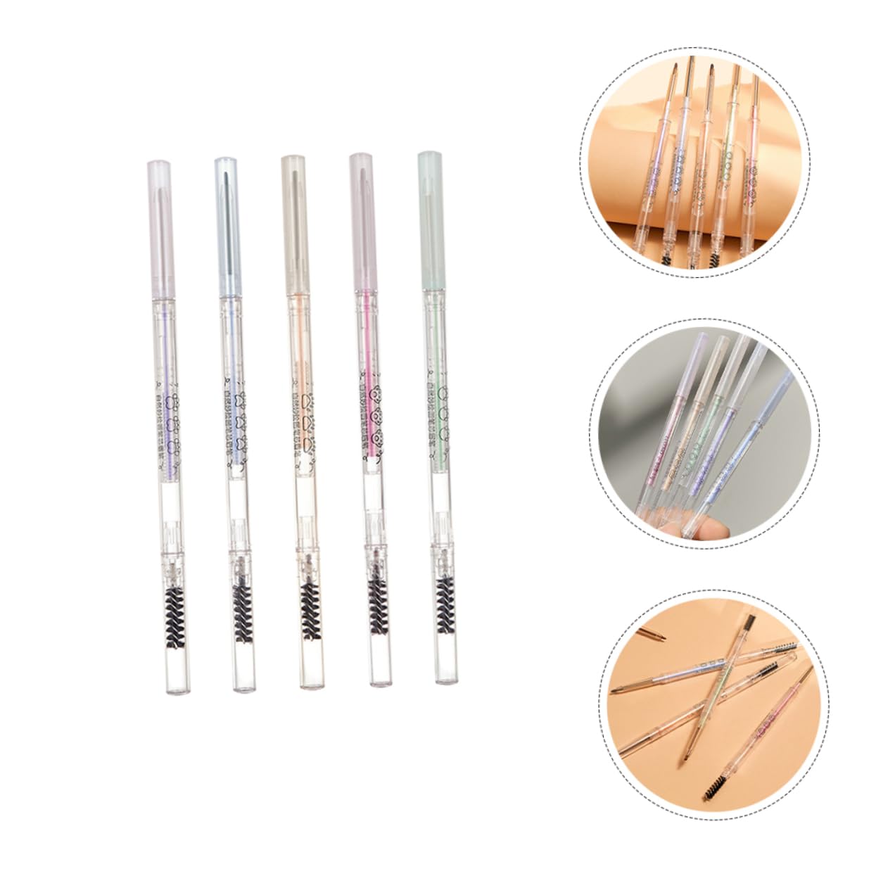 Олівець SKISUNO 5 шт. Зачіски Мікро брови Браун автоматичний для жінок, фото №3