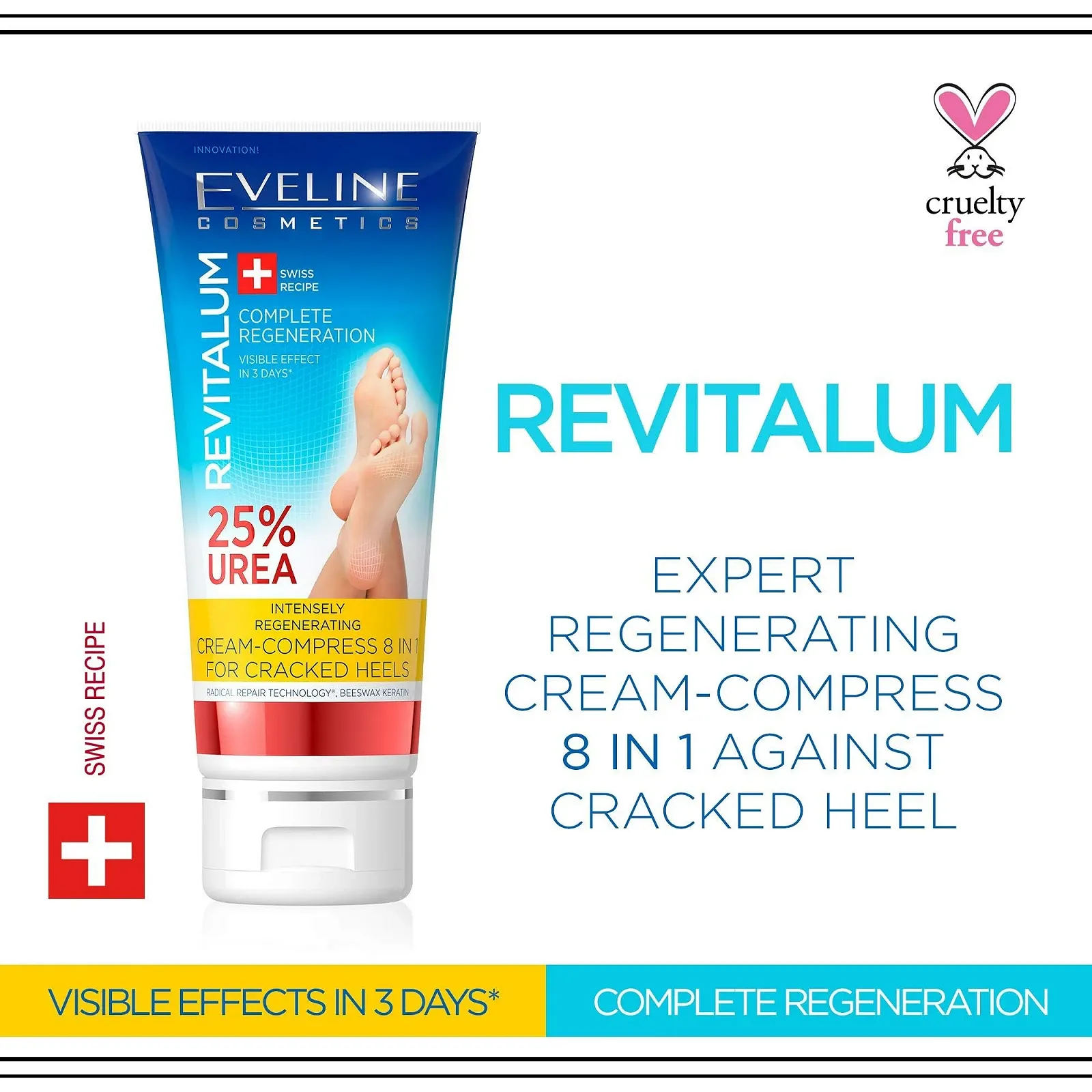 Крем для ног Eveline Revitalum Regenerating 8 In 1 Urea 25% 100 мл, фото №2
