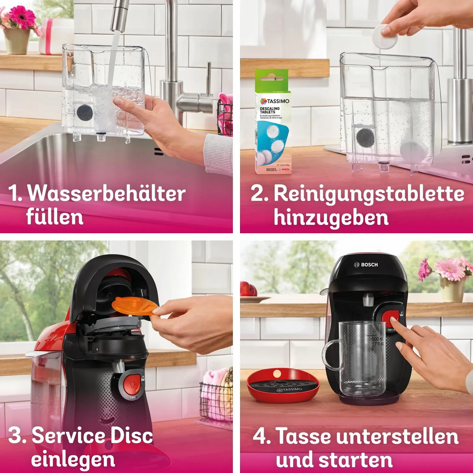 Капсульная кофемашина Bosch Tassimo Happy Friendly TAS103E, 1400 Вт, красно-черная, фото №10 Капсульная кофемашина Bosch Tassimo Happy Friendly TAS103E, 1400 Вт, красно-черная, фото №10