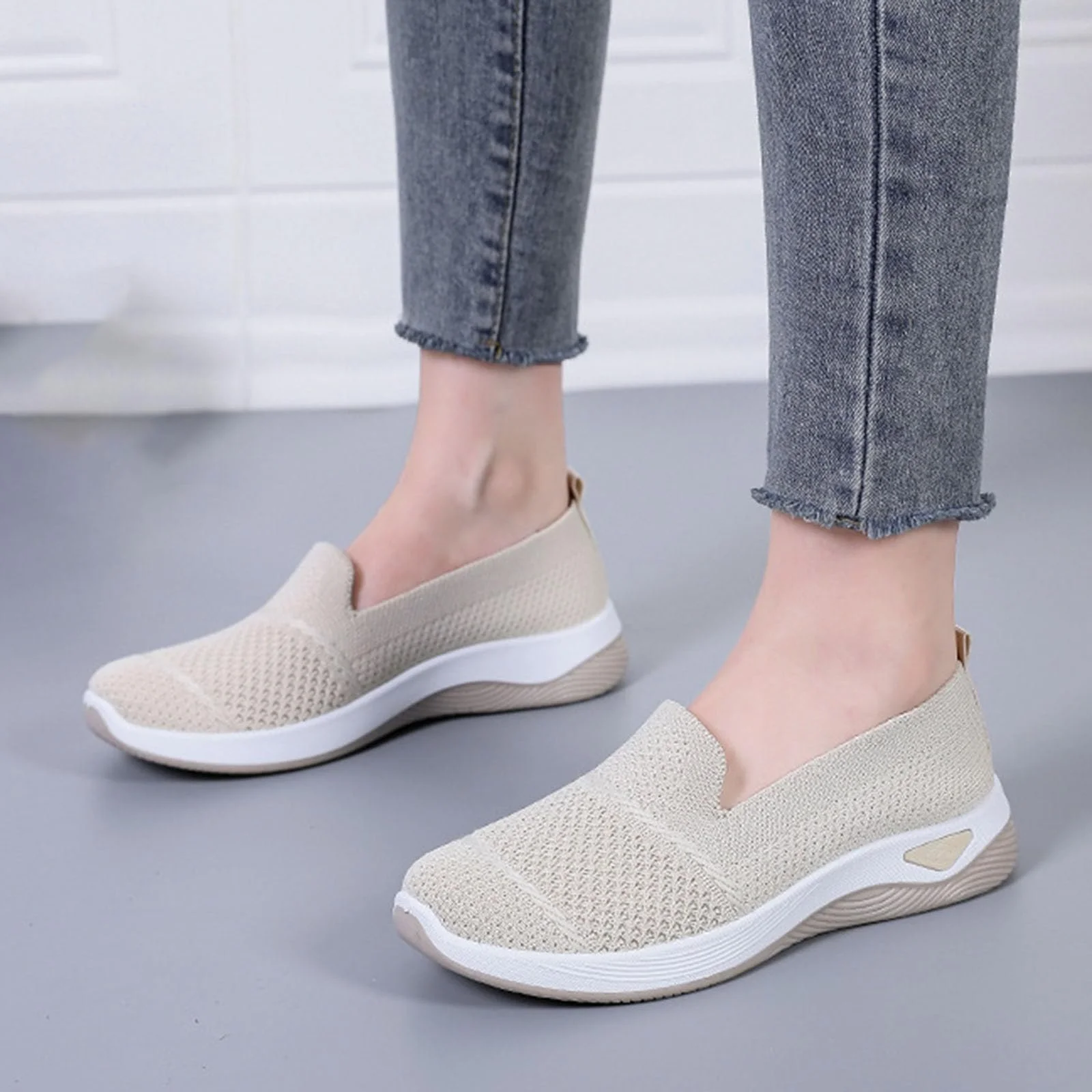 Кросівки Gyaimxfu ортопедичні жіночі без шнурків, для ходьби, ортопедична платформа, легкі, зручні, з посиленою амортизацією, фото №2