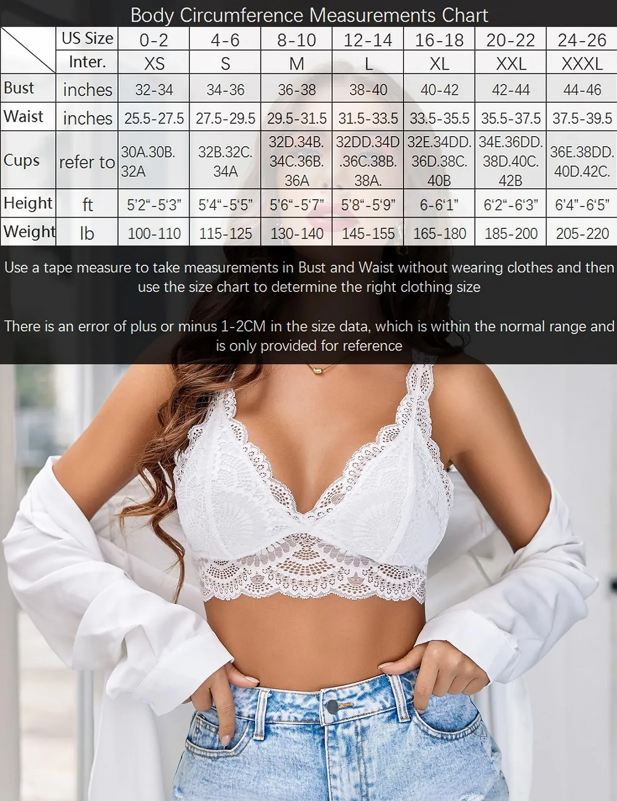 Кружевной бюстгальтер Avidlove V-Neck воздухопроницаемый минимайзер с полной чашкой, фото №6