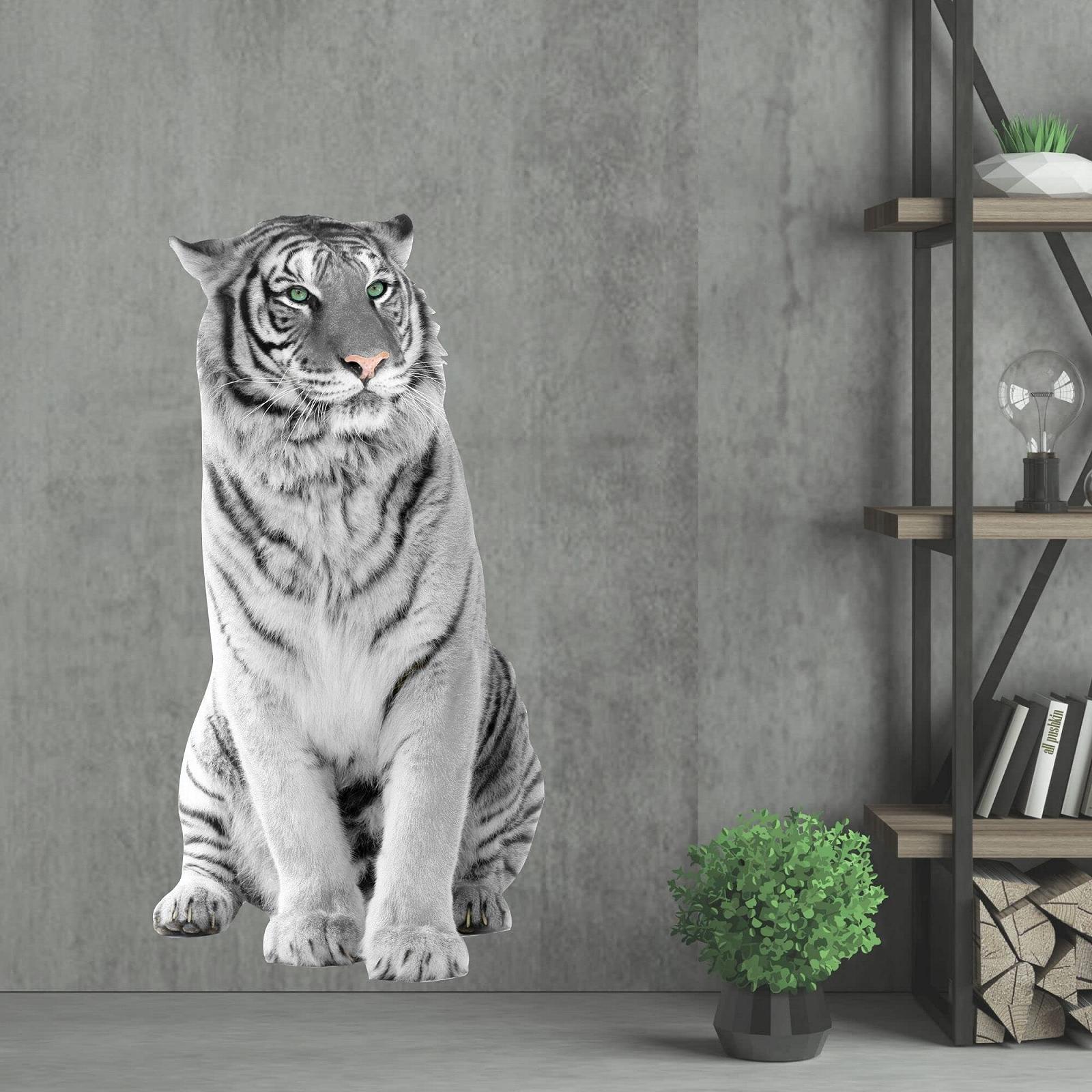 Наклейка на стіну GRAZDesign Тигр що сидить 3D 98 x 50 см, фото №4