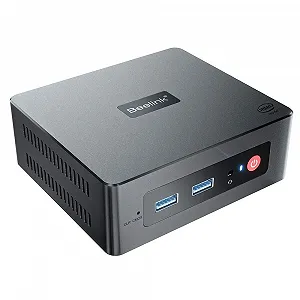 Міні ПК Beelink Mini S N5095 / RAM 8ГБ / 128ГБ SSD / 2 x HDMI / Wi-Fi 5 / Bluetooth 4.2 / Windows11 Pro / Чорний - Фото 1