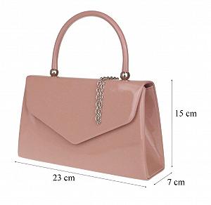 Клатч Girly Handbags лакированный, женский, маленький жесткий synthetic.ua - Фото 1