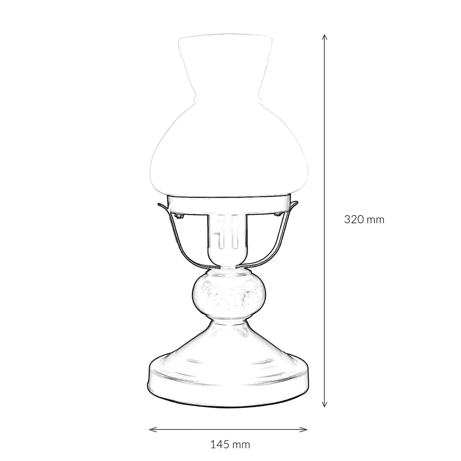 Настільна лампа Licht-Erlebnisse Petronel E27 Чорний/Коричневий/Білий, фото №9