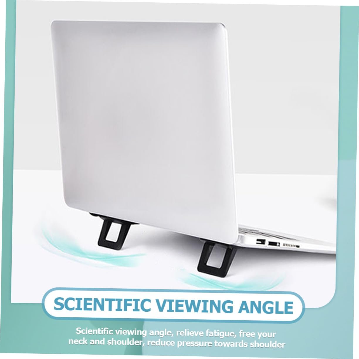 Подставка для ноутбука Gatuida складная PC материал черный эргономичная с треугольной структурой нескользящая и 12,5 кг грузоподъемностью для использования на столе, фото №3