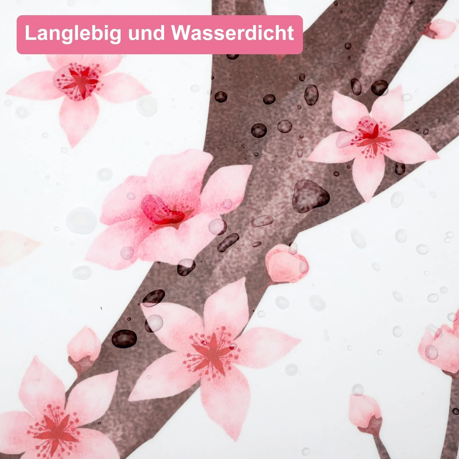 Наклейка на стіну Вишневий цвіт Птахи на гілці 171 Рожевий, фото №4