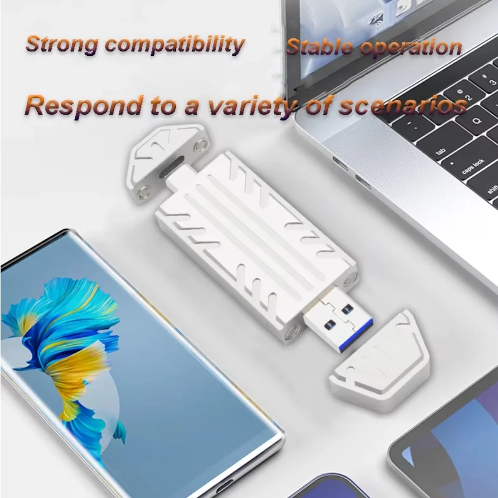 Зовнішній адаптер Onvian PH811S M.2 NVMe 2230 PCIe SSD to USB/USB-C 3.2 Silver, фото №7