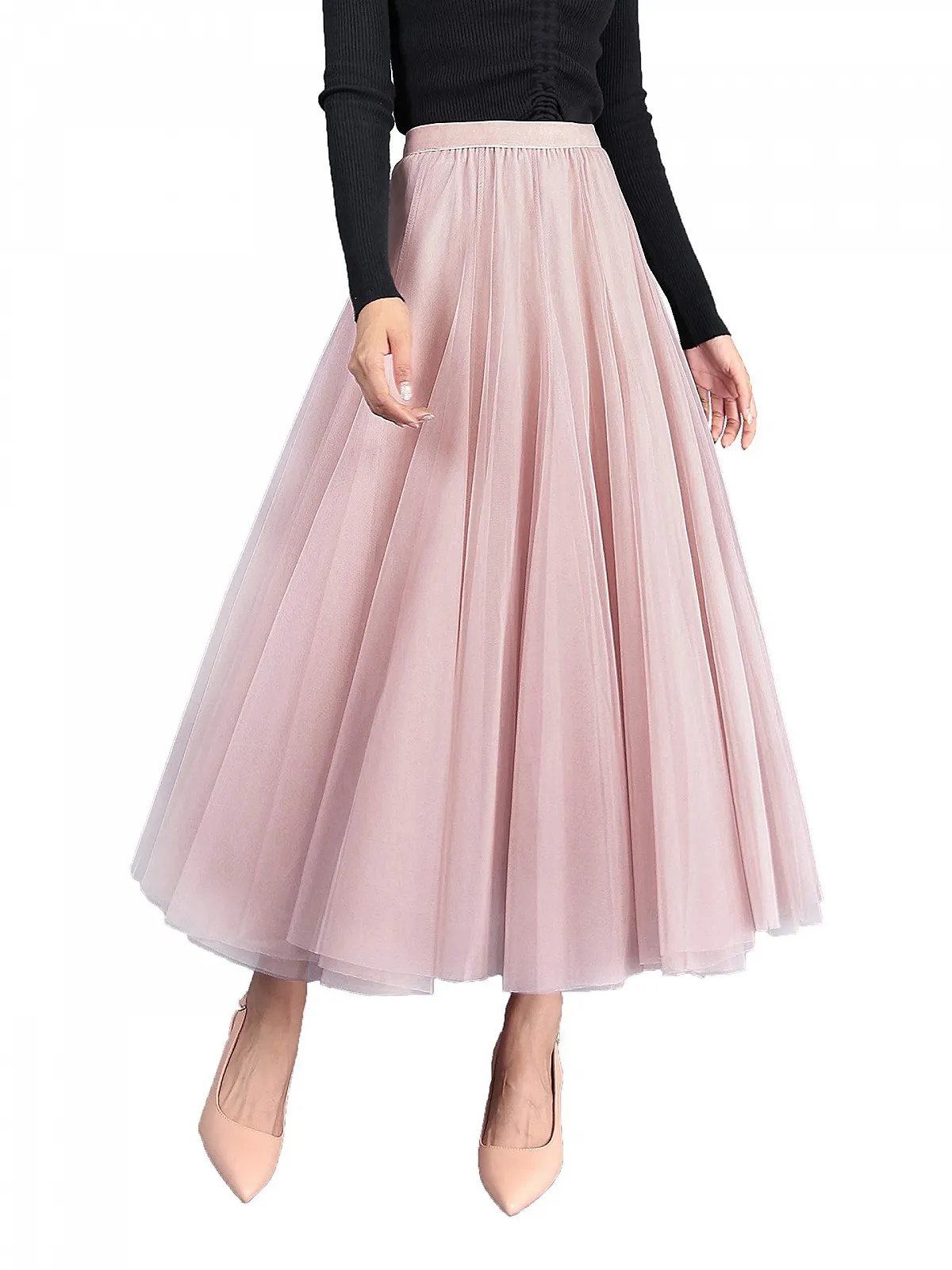 Спідниця  A-силуету Еластичний високий пояс, фото №1