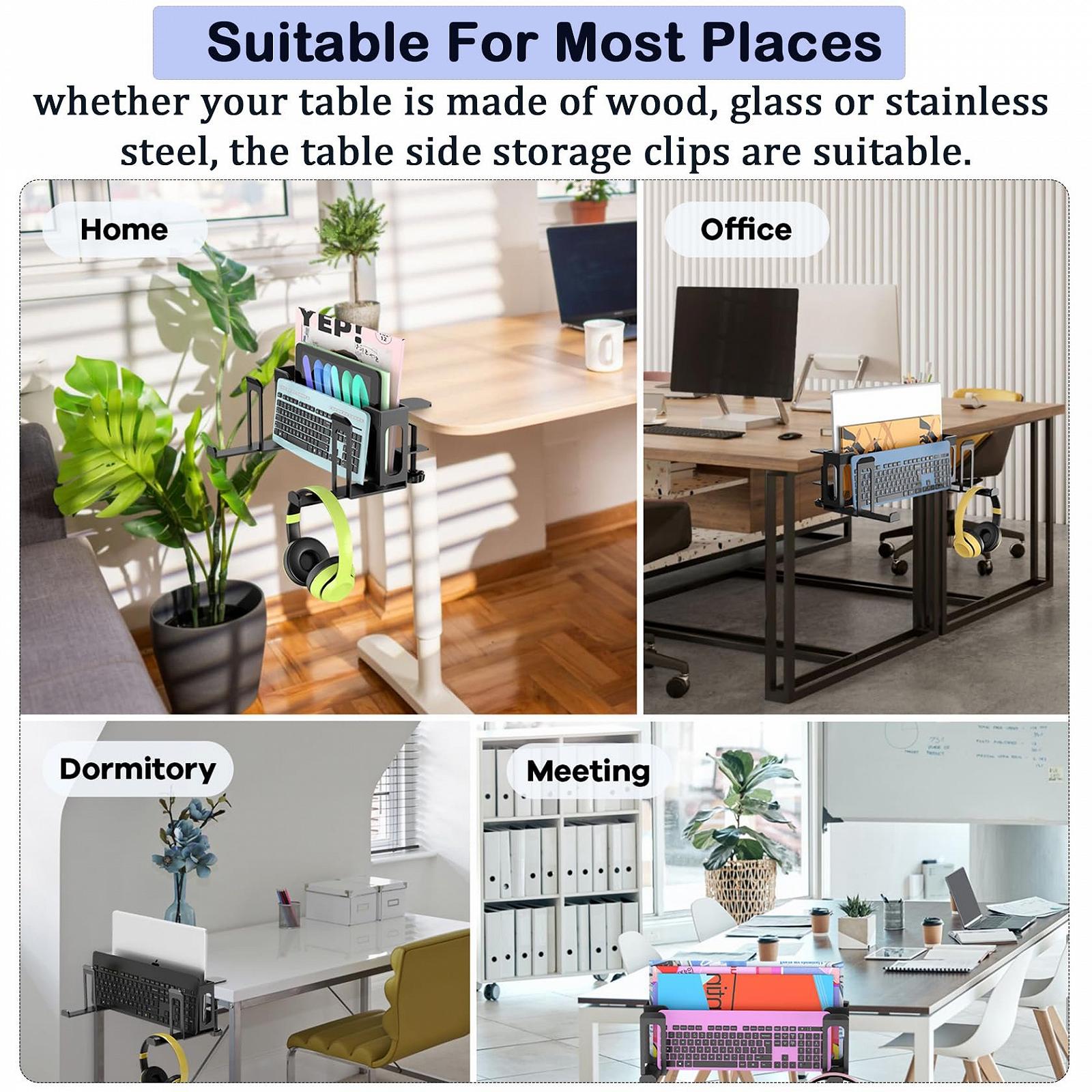 Підставка для ноутбука ROLIZOE 6 в 1, регульована, без свердління, подвійний шар, сталева, вертикальна, полиця для кріплення, органайзер для ноутбука, геймпадів, фото №7