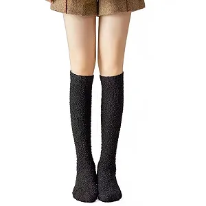 Пушистые носки Женские, Коралловые флисовые носки Пушистые носки Уютные носки Теплые носки-тапочки Флисовые носки - Фото 1