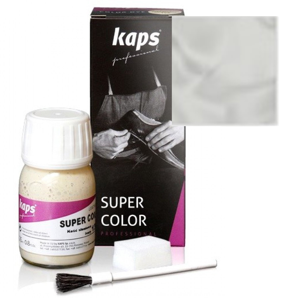 Краска для обуви Kaps Super Color 25 ml 403 Brilliant Silver, фото №1