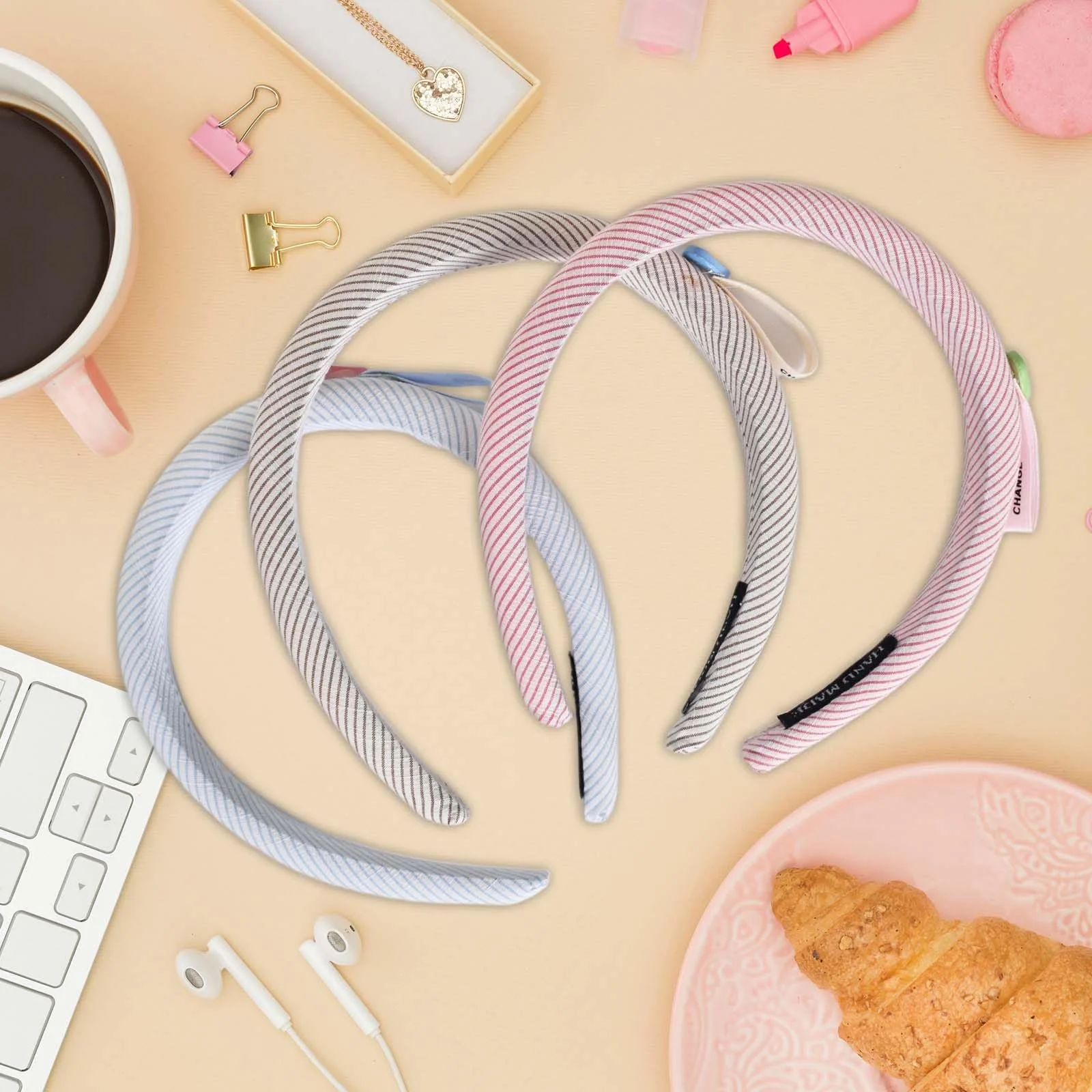 Набір жіночих обручів на голову 3 шт, фото №7