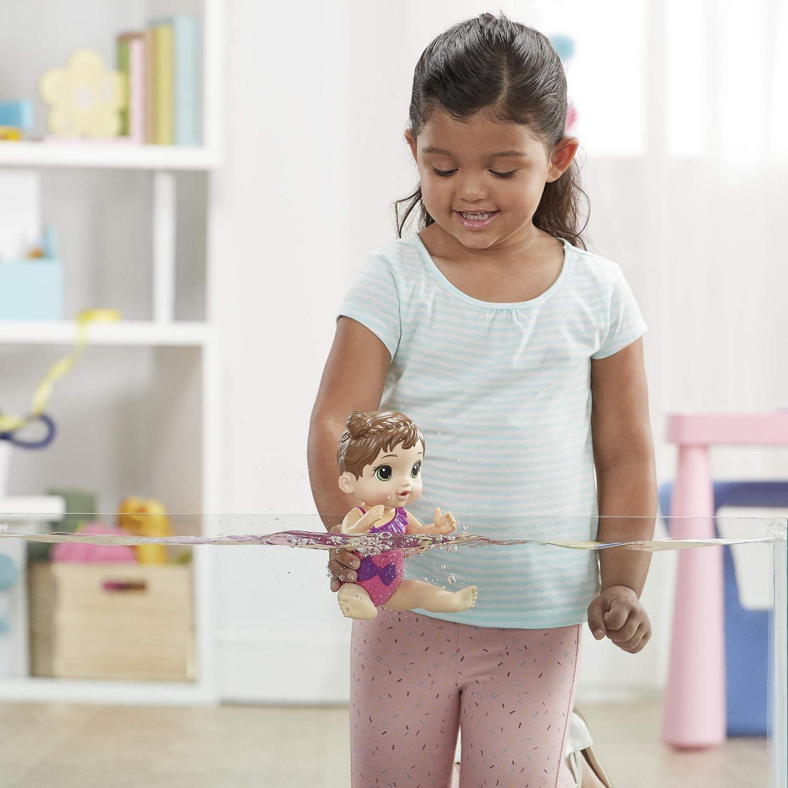 Кукла Hasbro Baby Alive Splash'n Snuggle Baby с аксессуарами для игры в воде Коричневые волосы, фото №5