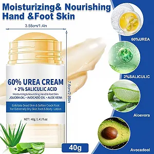 Крем для ног увлажняющий против трещин с 60% мочевины и салициловой кислотой 2 шт. synthetic.ua - Фото 1