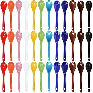 Ложка Фарфорова Кольорова 5" (3 набори по 12 штук) - Фото 1