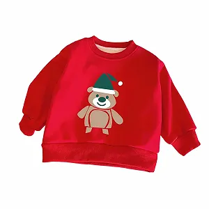 Кофта для девочки с длинными рукавами и круглым вырезом с принтом, флисовая кофта, мягкая повседневная детская одежда - Фото 1