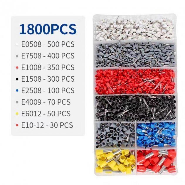 Кабельные клеммы изолированные для обжима проводов 1800 шт, фото №2 Кабельные клеммы изолированные для обжима проводов 1800 шт, фото №2