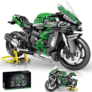 Конструктор Мотоцикл Technik Kawasaki H2 SX SE, 2088 деталей, масштаб 1:5, технологичный супермотоцикл, игрушка для конструирования гоночного мотоцикла, подарок для взрослых и подростков - Фото 1