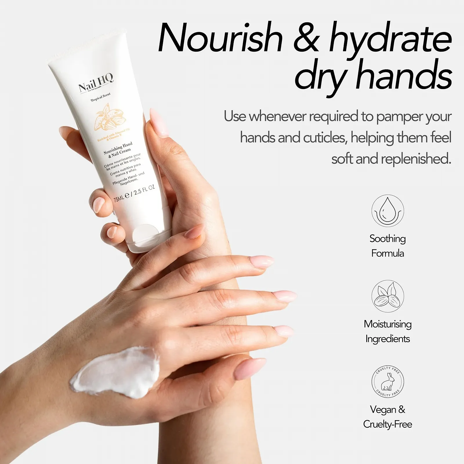 Крем для рук та нігтів Nail HQ Живильний, фото №4 Крем для рук та нігтів Nail HQ Живильний, фото №4