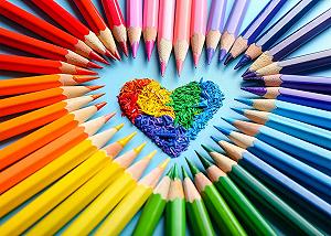 Пазл HUADADA Кольорові олівці 1000 деталей - Фото 1