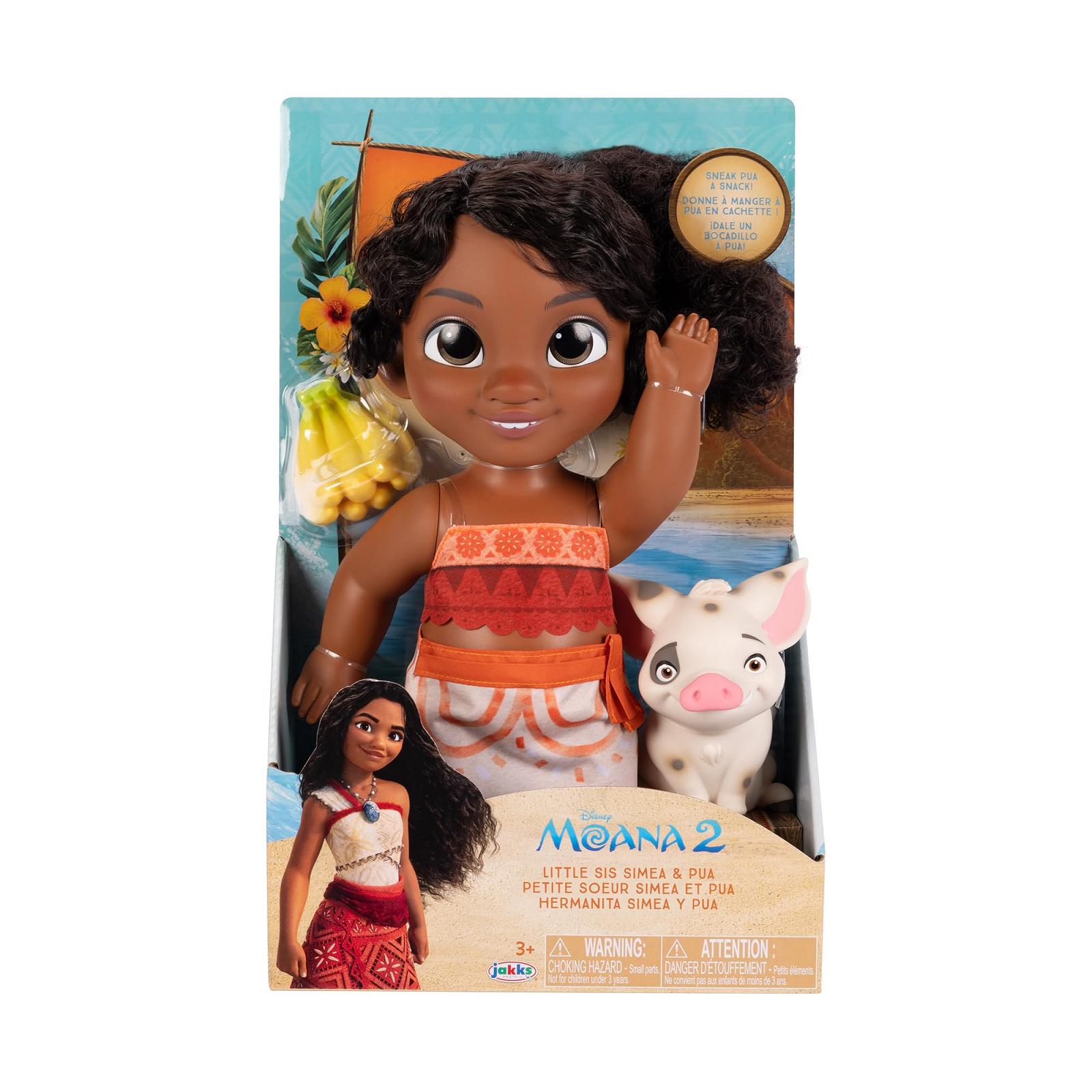Кукла Disney Moana 2 Little Sister Simea и фигурка Pua от Jakks Pacific 27 см. Включает 1 кукольный наряд, 1 Pua, 1 пластиковый банан. Рекомендовано для детей от 3 лет, фото №6 Кукла Disney Moana 2 Little Sister Simea и фигурка Pua от Jakks Pacific 27 см. Включает 1 кукольный наряд, 1 Pua, 1 пластиковый банан. Рекомендовано для детей от 3 лет, фото №6