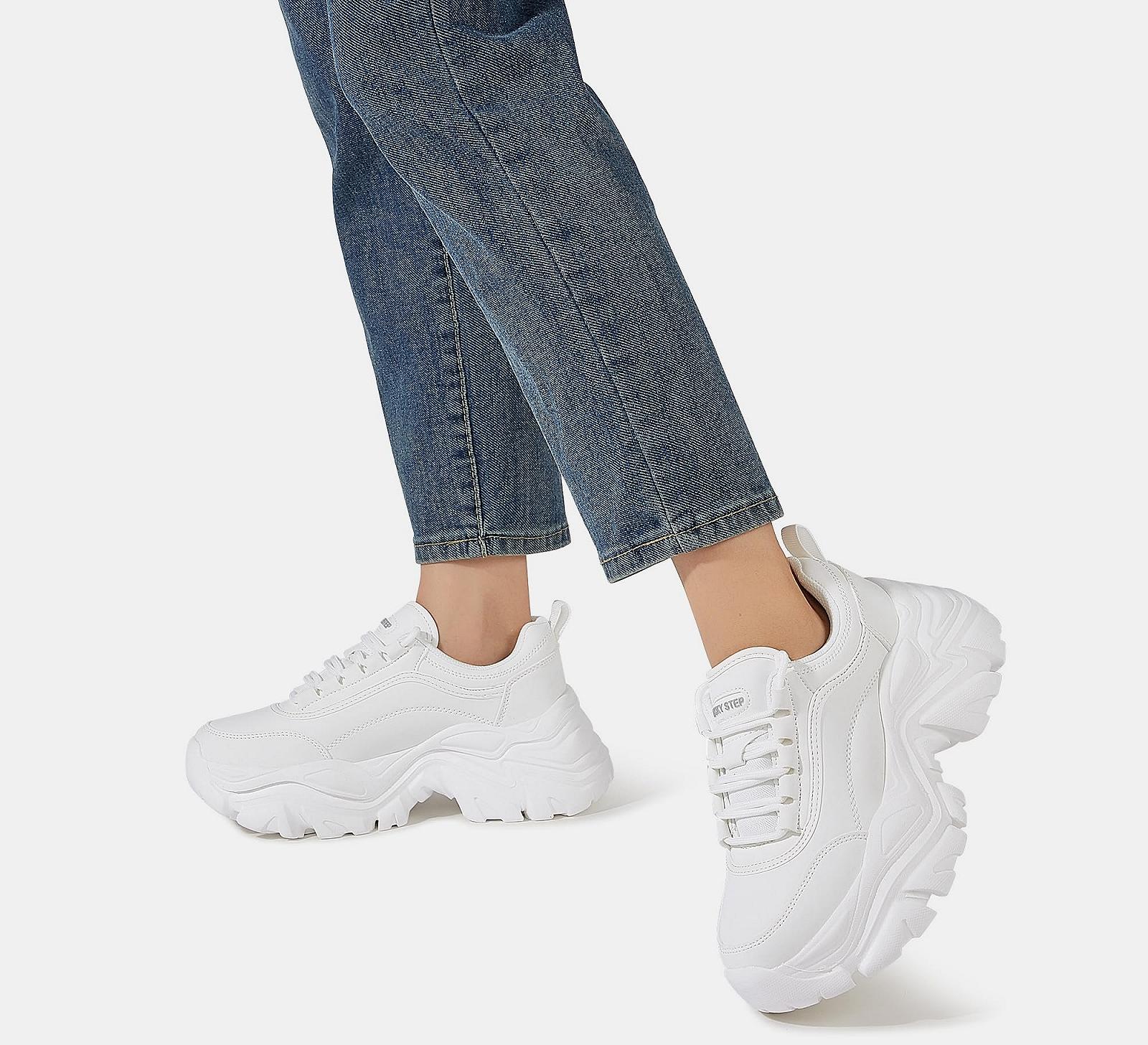 Кроссовки женские LUCKY STEP Chunky на платформе, модные повседневные, удобные на танкетке, фото №8