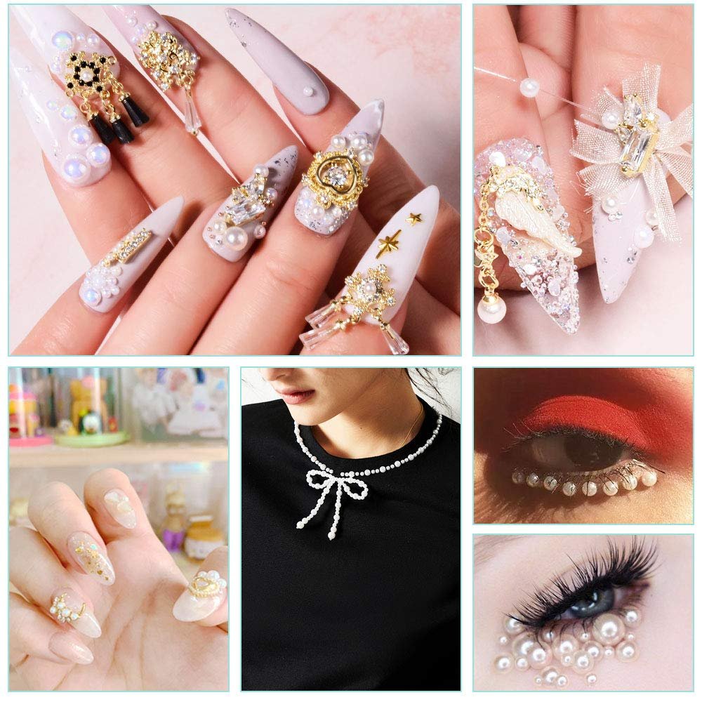 Стрази Клейкі Напівкруглі Білі Різних Розмірів 1320 шт., фото №7 Стрази Клейкі Напівкруглі Білі Різних Розмірів 1320 шт., фото №7