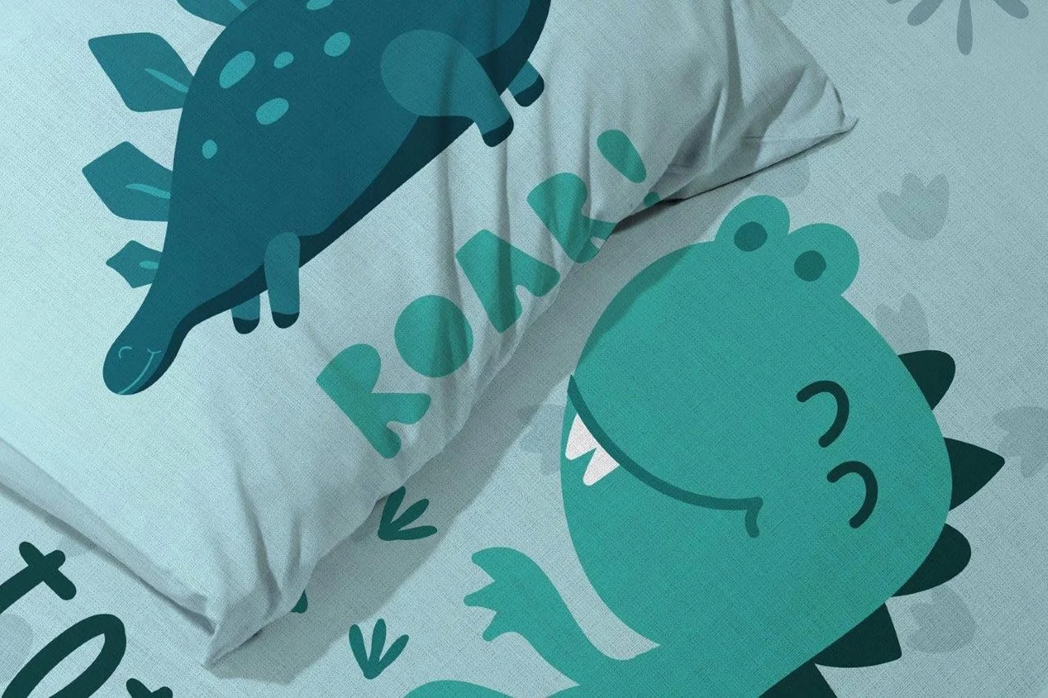 Дитяча постільна білизна texpot Dino, 100 x 135 + 40 x 60 см, з малюнком, 100% бавовна, на блискавці, фото №3