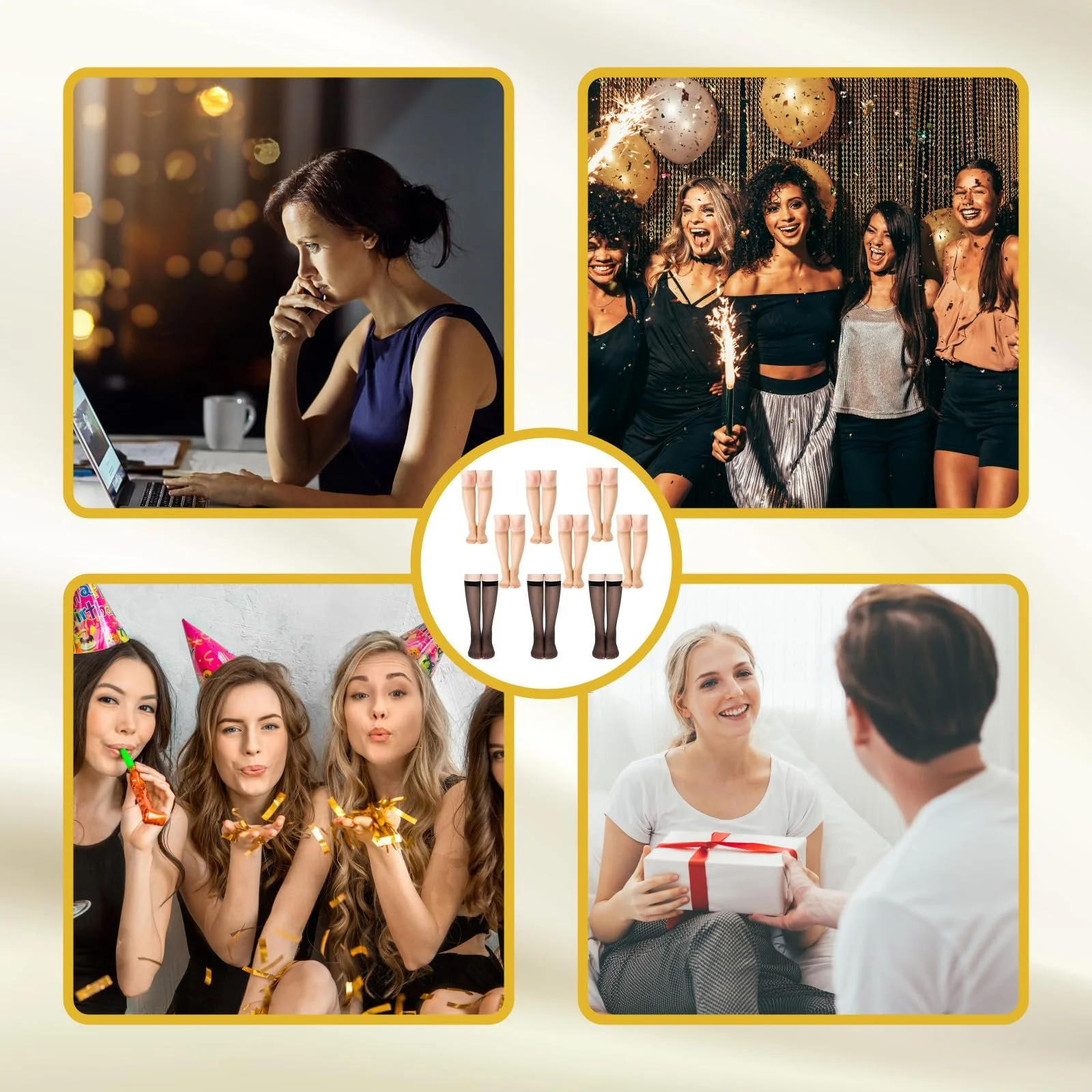 Жіночі нейлонові панчохи 9 пар підтримуючих панчох 6 пар, фото №7 Жіночі нейлонові панчохи 9 пар підтримуючих панчох 6 пар, фото №7