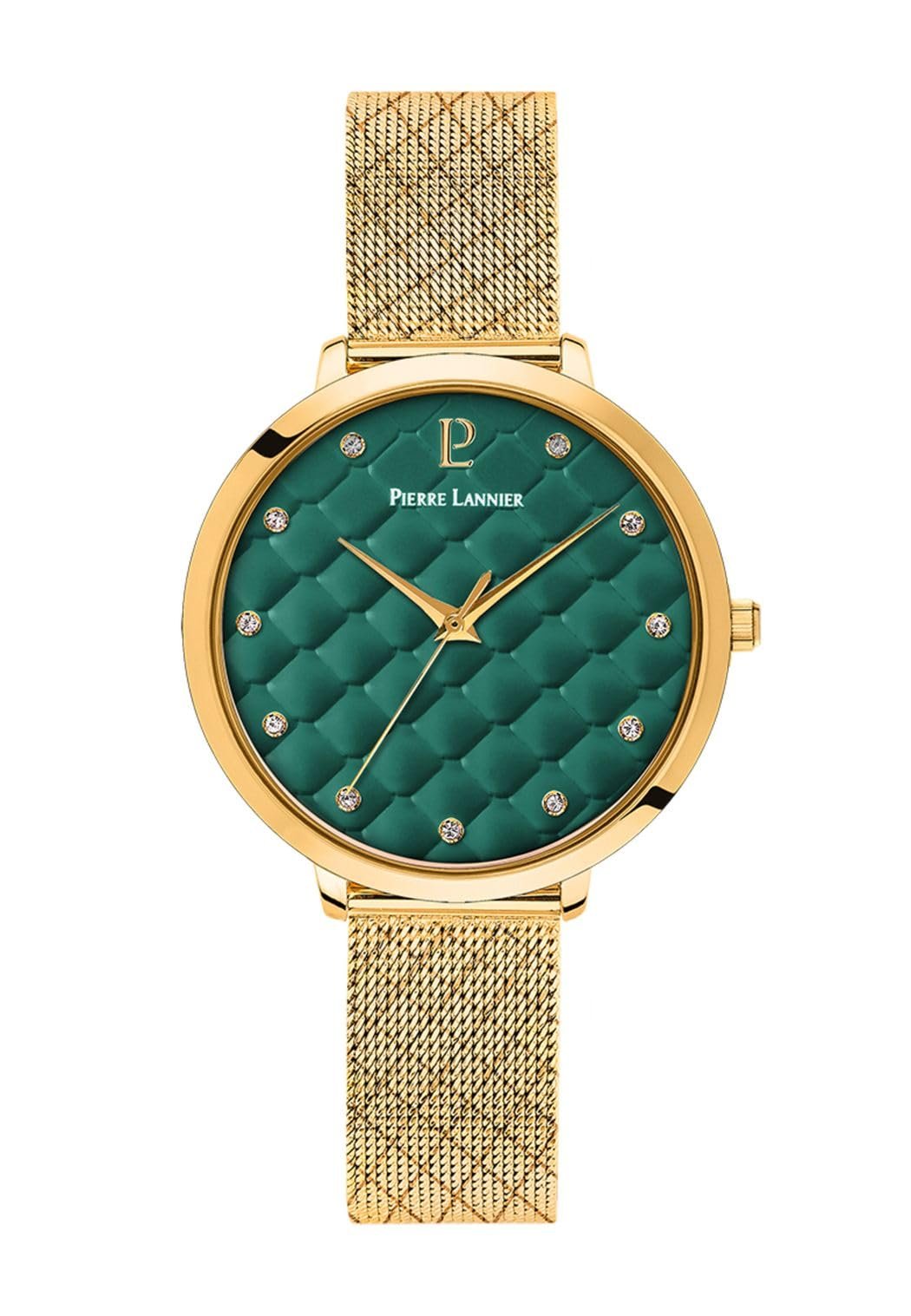 Жіночий годинник Pierre Lannier Grace Gold Зелений циферблат, фото №1