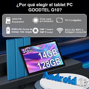 Планшет 10.1" GOODTEL G10 8+6/128Gb 8 ядер Android 13 8000 mAh Синій synthetic.ua - Фото 1