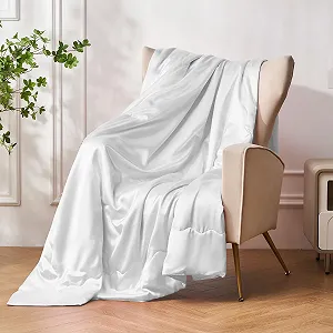 Покривало YASMENG Сатин 150 x 200 см Білий synthetic.ua - Фото 1